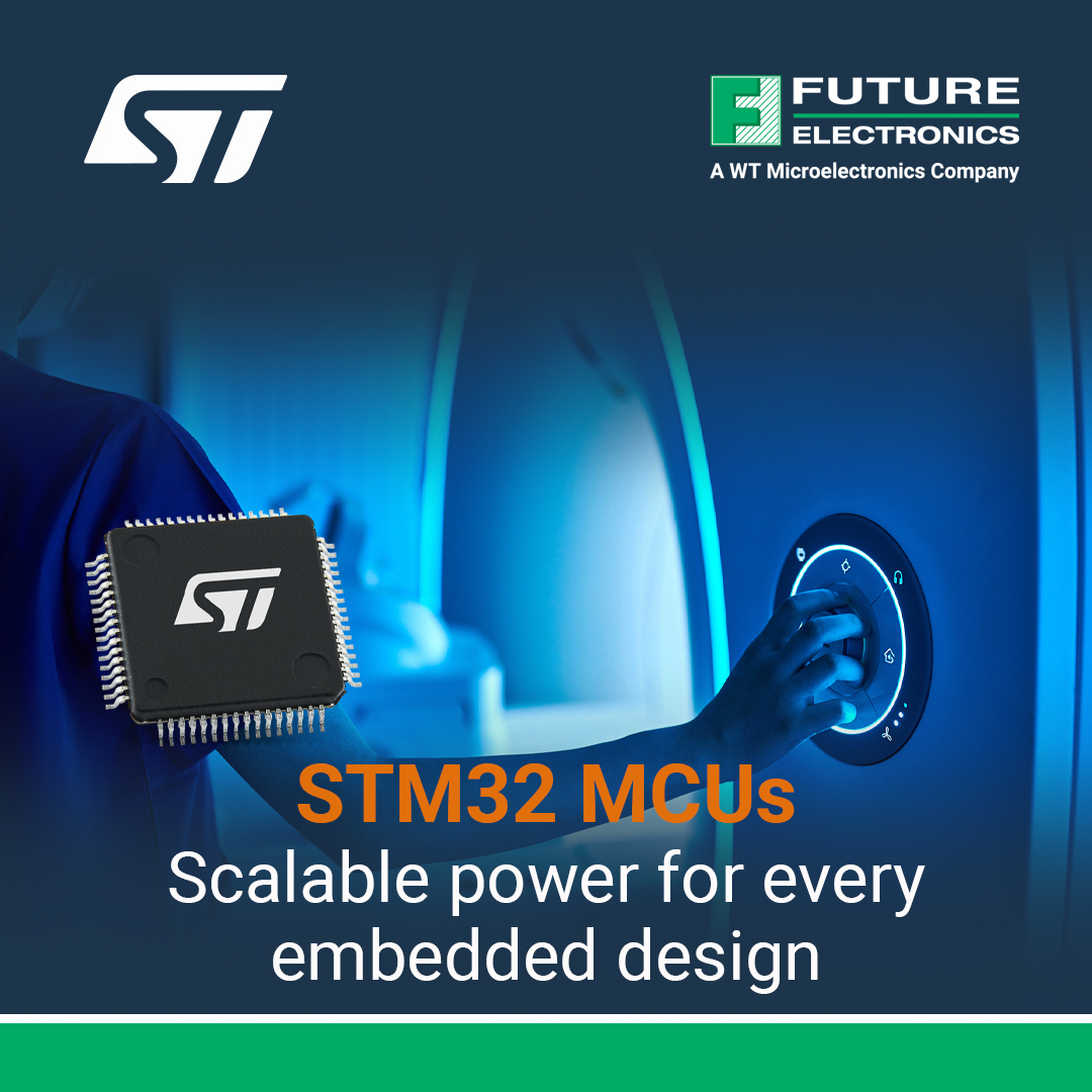 FutureElec's tweet image. Power, flexibility & scalability—meet the STM32 MCUs from @ST_World. Built on Arm® Cortex®-M cores, they’re perfect for embedded designs of all sizes. Explore the full lineup & tools to accelerate your next project. 🔗 bit.ly/4fYtt9i
#STM32 #MCU #IoT #EmbeddedSystems
