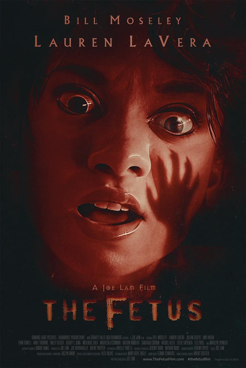 The first poster for the horror-comedy 'The Fetus' is here. A couple's lives unravel when their unborn child craves blood. As one fan immediately pointed out, "so... twilight: breaking dawn (pt. 1)." 😂 #TheFetus #Horror #TheTrendJukeBox