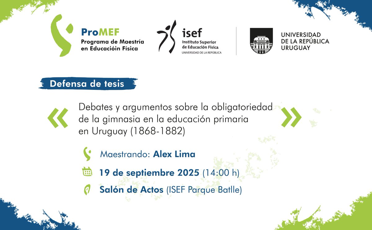 📌 ProMEF. Defensa de tesis de maestría del maestrando Álex Lima.

Más información 👉 isef.udelar.edu.uy/noticias/19-de…