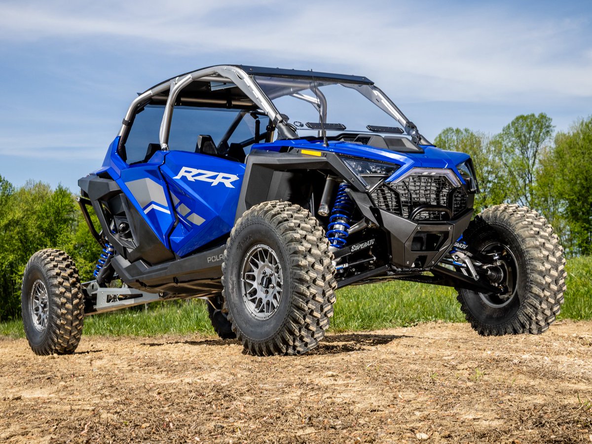 superatvtweet's tweet image. 💪 Turn heads with #SuperATV’s #PolarisRZR #ProR Sidewinder A-Arms. Absolutely massive, super tough, and totally eye-catching. These A-arms aren’t just for show though—they give you a full 1.5” of extra ground clearance. Strength and style have never been better together. 😎👍