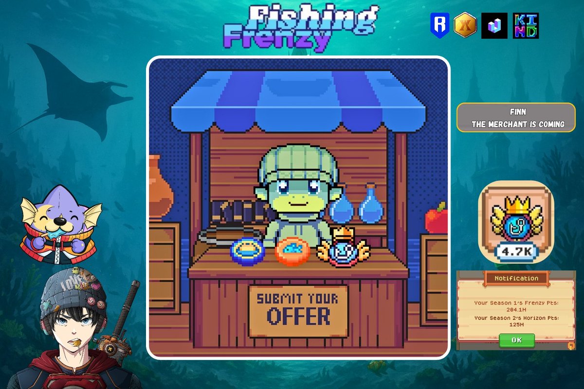 feran Repom | FFID 🇮🇩 (@feranrepom) on Twitter photo THREAD: Finn the Merchant Is Coming
Finally, Finn the Merchant has arrived <a href="/FishingFrenzyCo/">Fishing Frenzy</a> Now we can sell Points & Emblems through him.
But careful every offer is IRREVERSIBLE
• That means once you submit, you can’t edit or withdraw.
• Think twice before making a move THREAD: Finn the Merchant Is Coming
Finally, Finn the Merchant has arrived <a href="/FishingFrenzyCo/">Fishing Frenzy</a> Now we can sell Points & Emblems through him.
But careful every offer is IRREVERSIBLE
• That means once you submit, you can’t edit or withdraw.
• Think twice before making a move