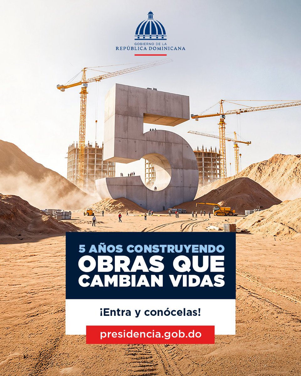 ConadisRD's tweet image. Han sido cinco años de esfuerzo constante, llevando soluciones a las comunidades, mejorando los espacios que nos rodean y creando programas de apoyo que han marcado una diferencia real en la vida de nuestra gente. 

#PresidenciaRD #ConadisConTodos
