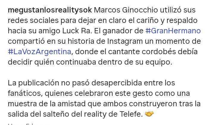 Vero27abril's tweet photo. @marcosginocchio mostró su apoyo a @luckraok en #LaVozArgentina
#LosPrimos 🫶
Sos un amor #MarcosGinocchio te amamos!!! 🥰 https://t.co/ZGmeUTfdd7