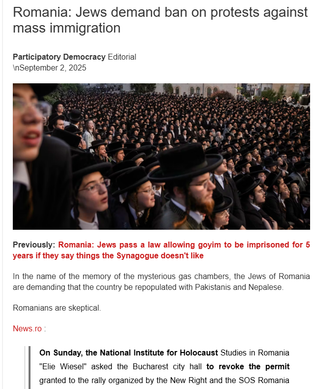 AURMania2's tweet photo. Nu uitați că Institutul Elie Wiesel este un institut terorist, profund antiRomânesc, anti-normalitate, anti-Dumnezeu, anti-religie, anti-om.

Subvenționați din banii noștri.

Un institut plătit de noi, pentru a ne impune politici antiRomânești.

Paradoxal. https://t.co/hmWGkGWRPU
