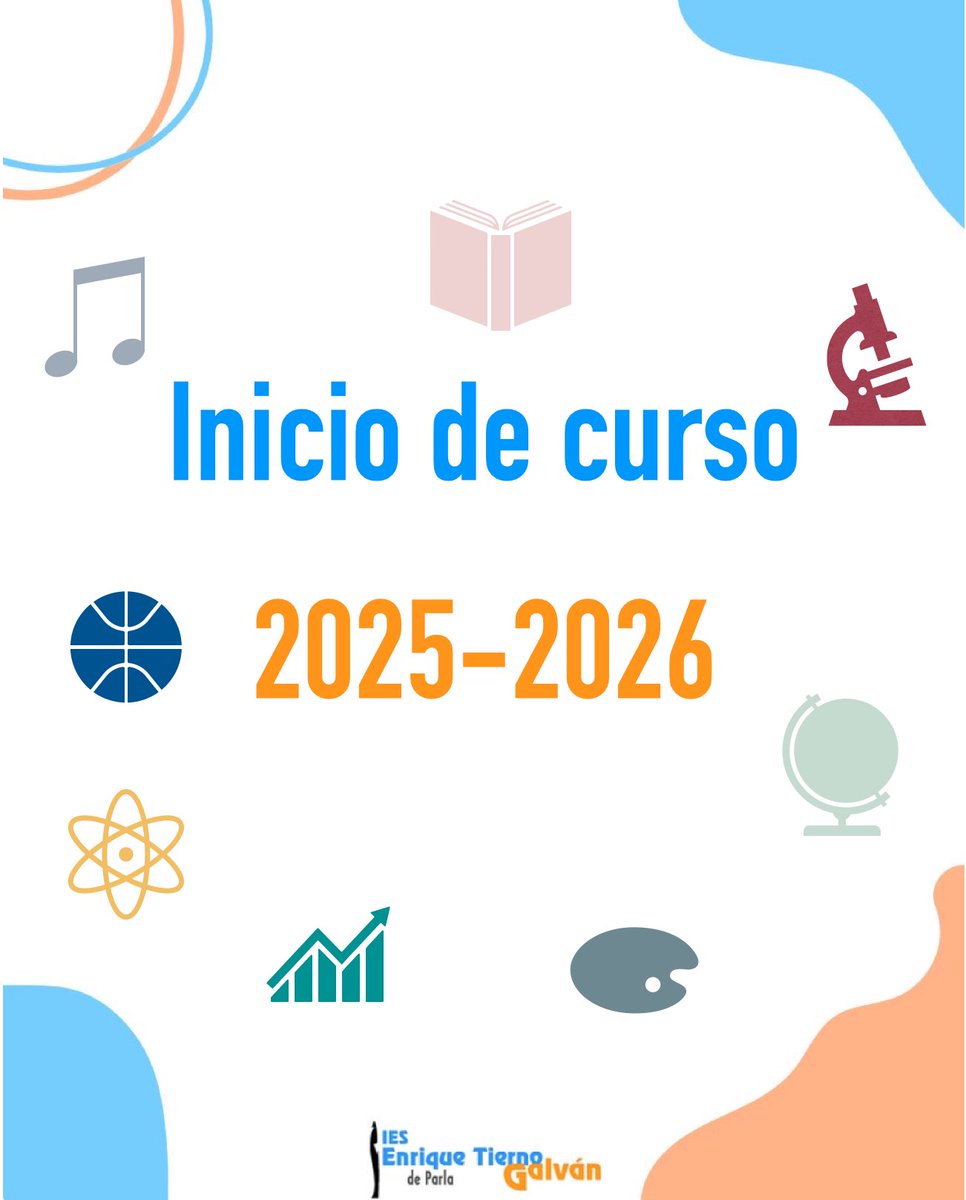 ¡Bienvenidos al curso 25-26! ¡Esperamos que hayáis disfrutado mucho este verano! En el Tierno ya estamos listos para recibiros muy pronto. Consulta en nuestra página web toda la información sobre la presentación con los tutores y el inicio de las clases: site.educa.madrid.org/ies.tiernogalv…
