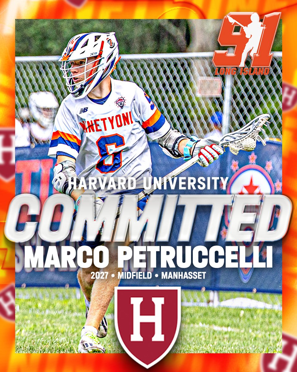 Team 91 (@team91lacrosse) on Twitter photo Marco Petruccelli didn't expect to immediately commit to <a href="/HarvardMLax/">Harvard Men's Lacrosse</a> on 9.1.
Things change quickly, though, and the '27 Machine midfielder from Manhasset opened up the Crimson's class with a verbal commitment!
Full commitment story via <a href="/MChandik26/">Matt Chandik</a>: boys.team91lacrosse.com/2027-machine-m… Marco Petruccelli didn't expect to immediately commit to <a href="/HarvardMLax/">Harvard Men's Lacrosse</a> on 9.1.
Things change quickly, though, and the '27 Machine midfielder from Manhasset opened up the Crimson's class with a verbal commitment!
Full commitment story via <a href="/MChandik26/">Matt Chandik</a>: boys.team91lacrosse.com/2027-machine-m…