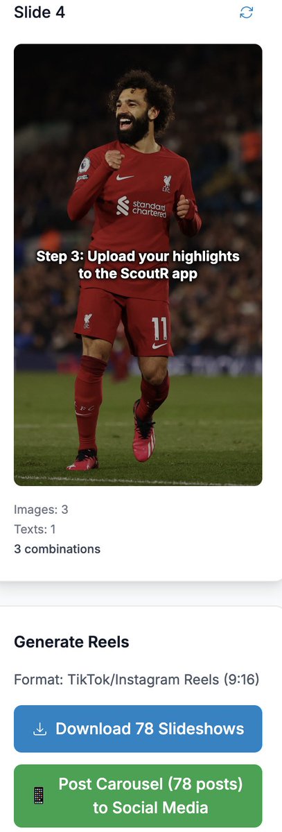 Im addicted to my own software. 

Making 78 carousel reels took me less than 60 seconds because I wanted to sprinkle variety into my accounts rather than just having 2x2 grid videos.