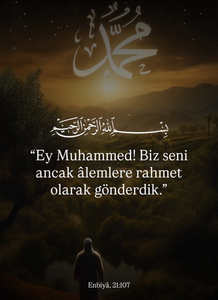 Kimse onun kadar sevilmedi, sevilmeyecek 

Mevlit kandiliniz mübarek olsun 🌹🤲🏻🌹