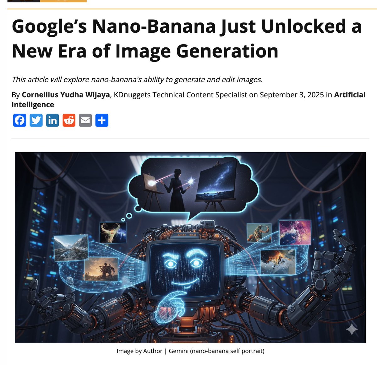谷歌近日推出“Nano‑Banana”——其图像生成与编辑模型 Gemini 2.5 Flash Image最近大火。这款工具以惊人的速度和高度连贯的视觉效果吸引了注意，被称为“即时 Photoshop”，支持图像融合、多轮编辑、一致人物外观保持等功能，同时可添加可见和隐形的 SynthID 水印来抗滥用。

AVGO ！！！