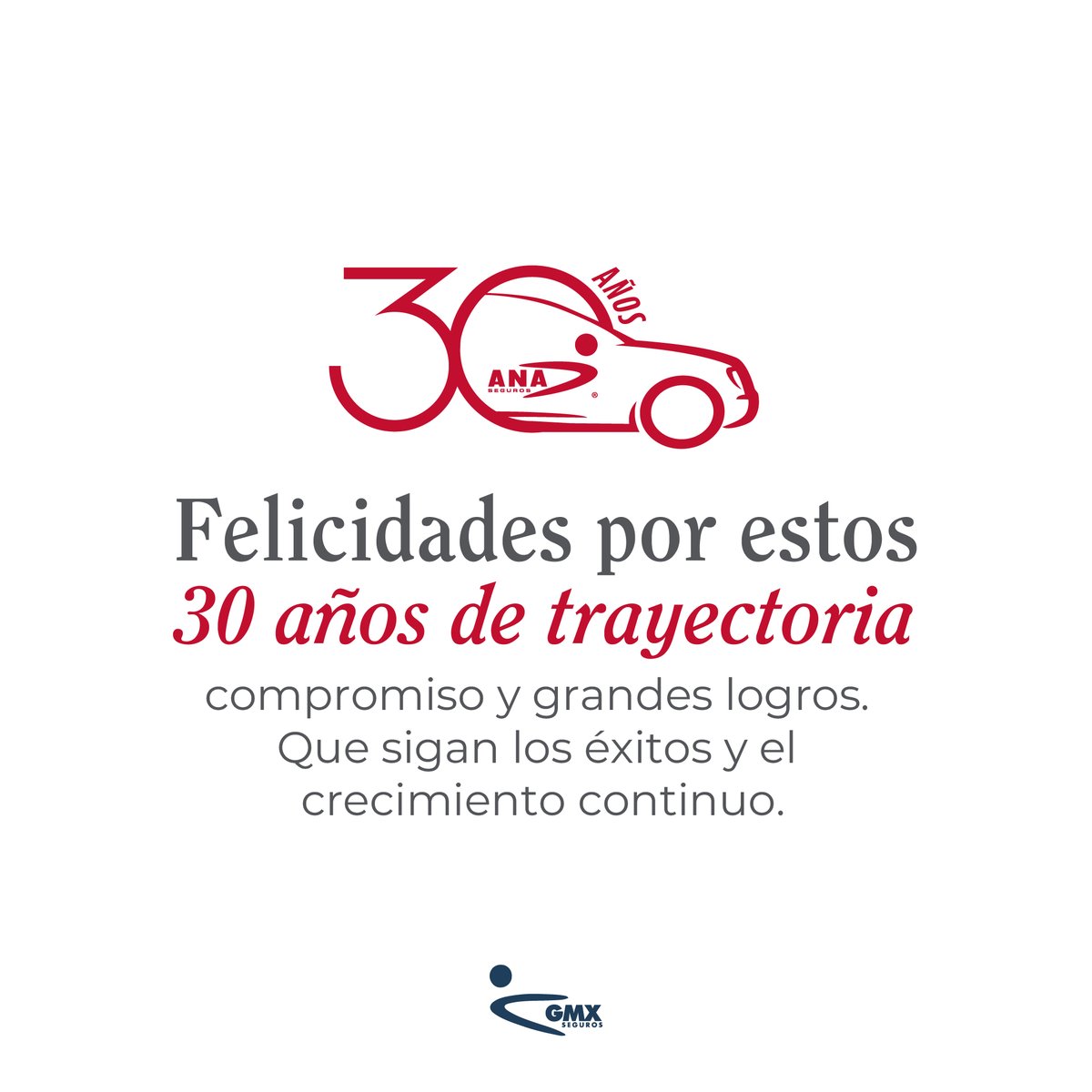 Muchas felicidades <a href="/ANASeguros/">ANA Seguros México</a>   por su 30º aniversario!
Celebramos con ustedes tres décadas de compromiso, excelencia y trabajo en equipo. Nos llena de orgullo compartir camino con una compañía hermana que inspira confianza y evolución constante. 📷📷