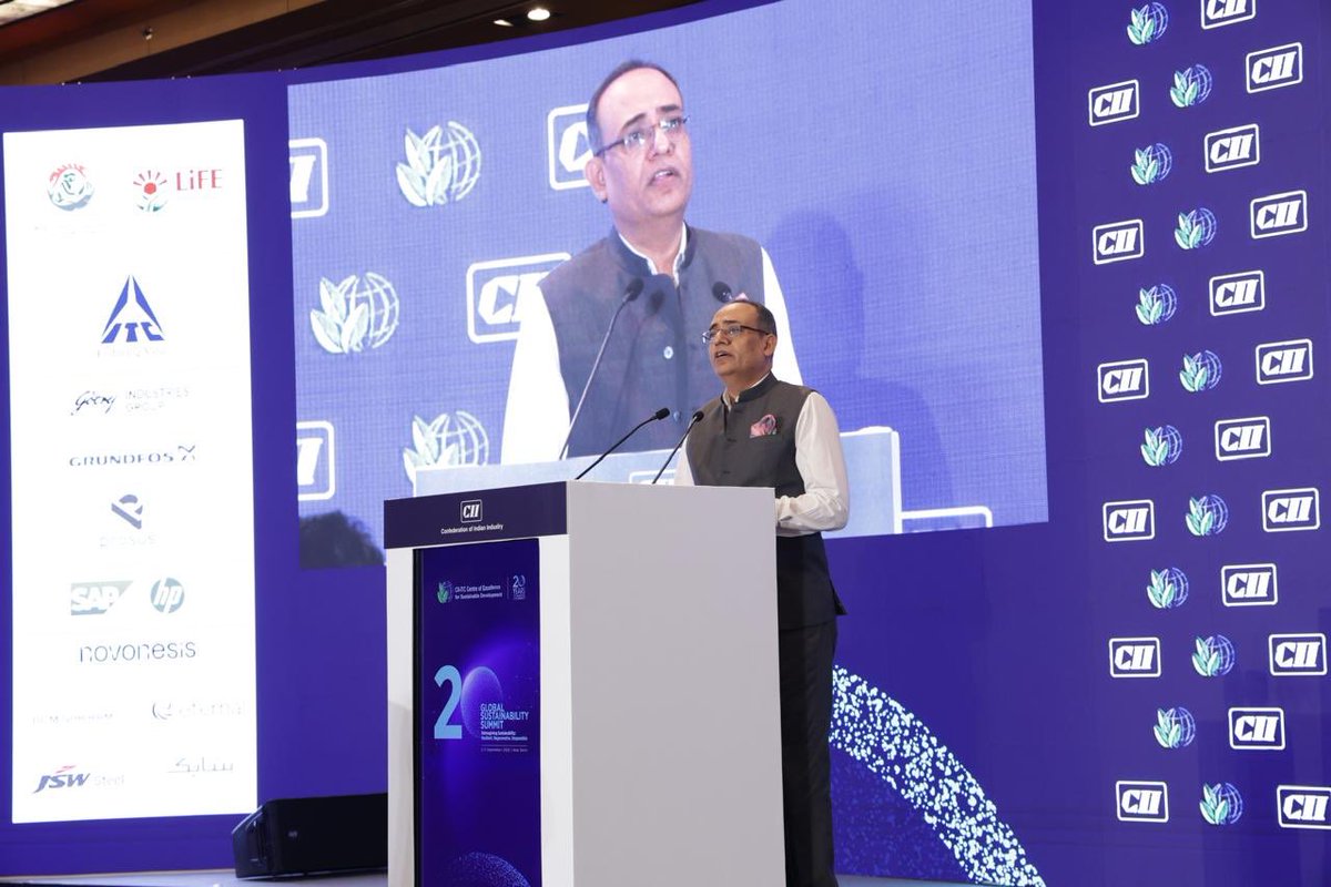 #Buildingresilientsupplychains goes beyond weathering disruptions. It’s about designing systems that are sustainable, adaptive and future-ready. At #CIIGlobalSustainabilitySummit, I speak on how circularity and diversification is driving resilience. <a href="/FollowCII/">Confederation of Indian Industry</a>