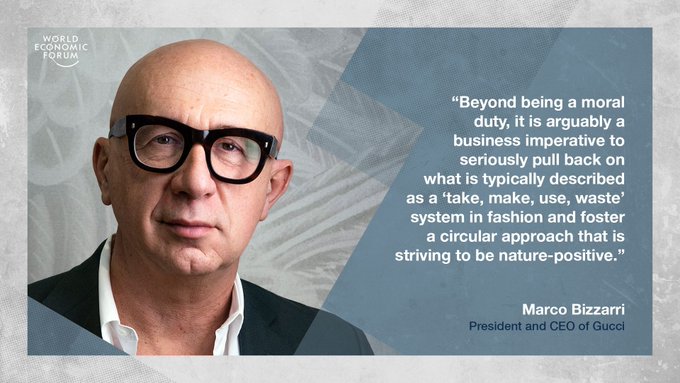 Master of Innovation (@dinnovatrain) on Twitter photo Quote of the Day from Marco Bizzarri, President and CEO of @Gucci.
Read more: wef.ch/3dHNyCh #EarthDay
<a href="/ggequilibrium/">Gucci Equilibrium</a> #GucciEquilibrium
rt <a href="/wef/">World Economic Forum</a> Quote of the Day from Marco Bizzarri, President and CEO of @Gucci.
Read more: wef.ch/3dHNyCh #EarthDay
<a href="/ggequilibrium/">Gucci Equilibrium</a> #GucciEquilibrium
rt <a href="/wef/">World Economic Forum</a>