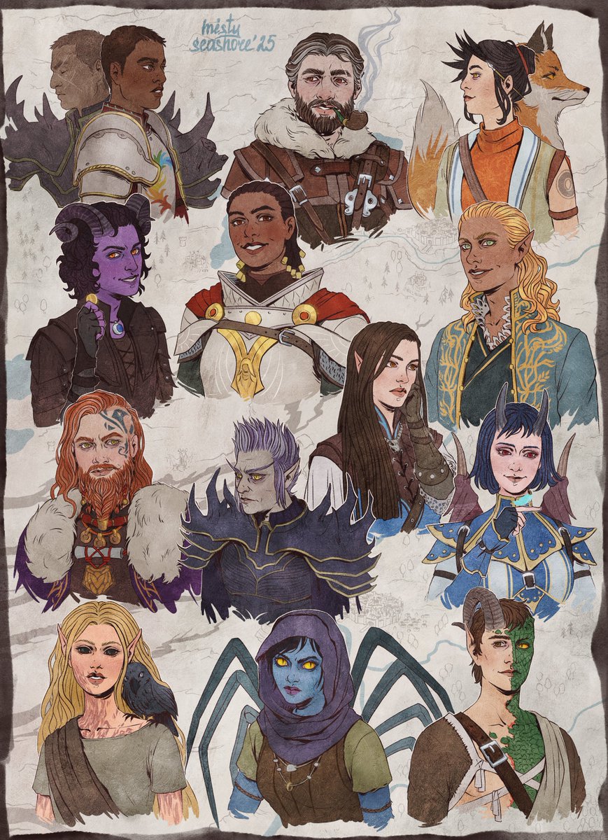 seashore_art's tweet image. Yesterday was the #PathfinderWOTR birthday. What could be better than art with all the companions. Some of the best characters in any game I&apos;ve ever played. If not the best. Thanks to the writers.

#PathfinderWrathOfTheRighteous #pathfinder #wrath_of_art