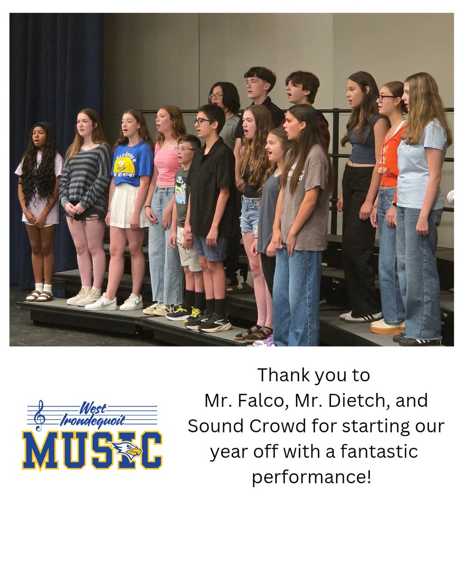 We are so excited for the first day of school tomorrow. It was great to start off our district staff meeting with a student performance. 🎶
<a href="/WestIrondequoit/">West Irondequoit CSD</a>