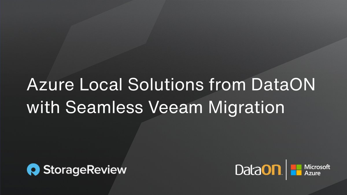 Many organizations are looking for VMware alternatives and Veeam makes it easy to move workloads between hypervisors. See how Storage Review went from VMware to #AzureLocal in minutes with Veeam and DataON. bit.ly/3WYa7sl