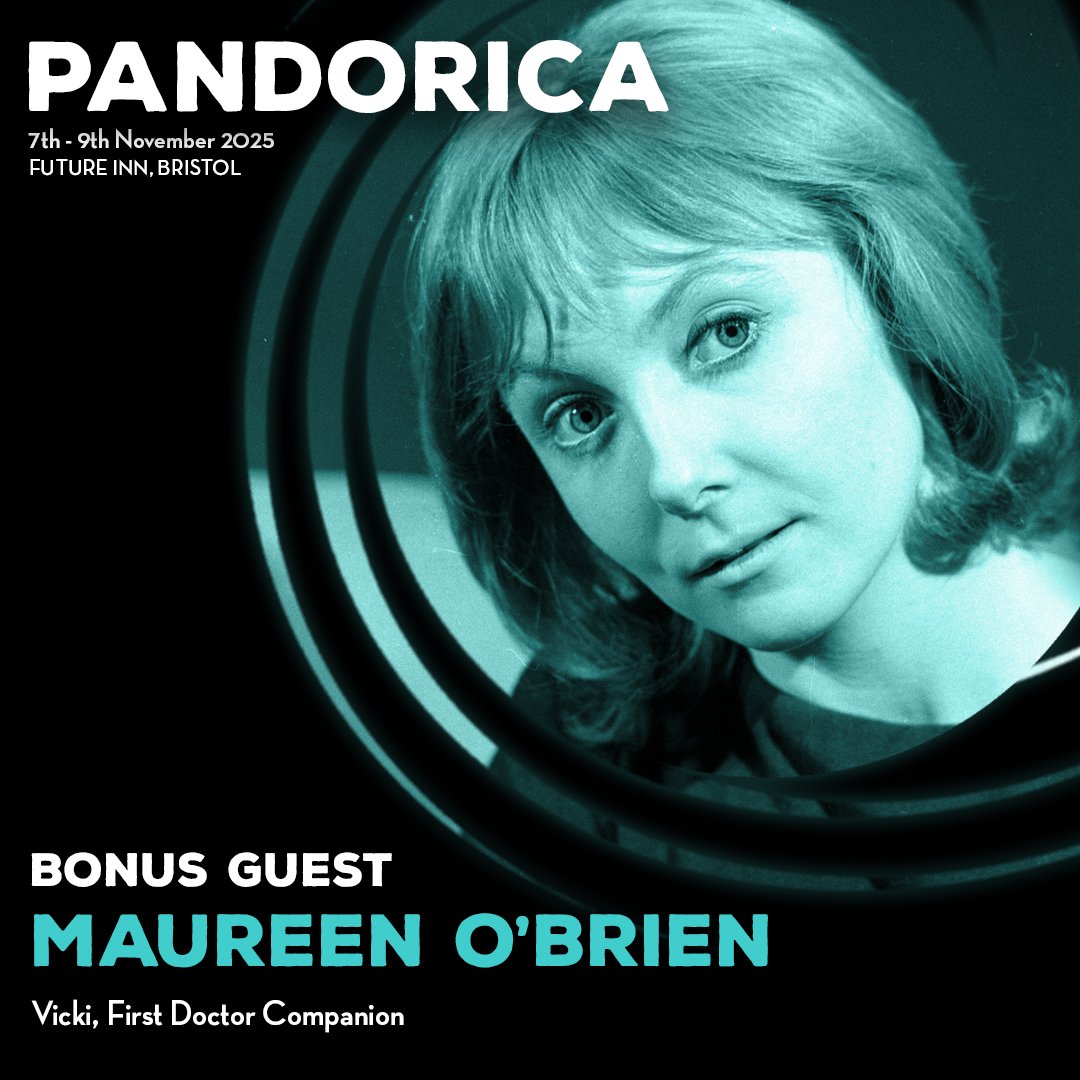MAUREEN O'BRIEN will be joining us for #Pandorica2025 in Bristol!
Maureen is best known to #DoctorWho fans as companion Vicki from the William Hartnell era of the series.
fantomevents.co.uk