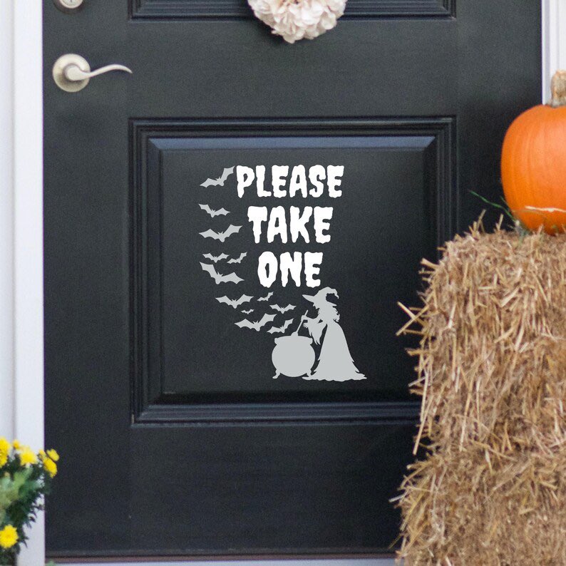 GetDecaled's tweet image. Get ready for trick-or-treaters! This 'PLEASE TAKE ONE' decal is new in our shop. Waterproof and removable👻🎃 

getdecaled.etsy.com/listing/436261…

#Halloween2025 #Halloween #DIY