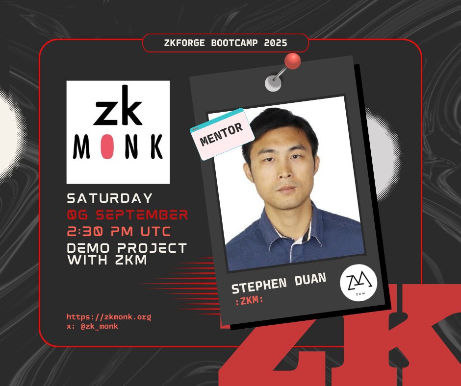 zk_monk's tweet image. Building with @ProjectZKM: a Zero-Knowledge workshop is coming! 🛠️

Learn about ZKM while building a demo project on our #ZkForge bootcamp  

🗓️ Saturday, 6th September. 
⏰ 2:30 PM UTC