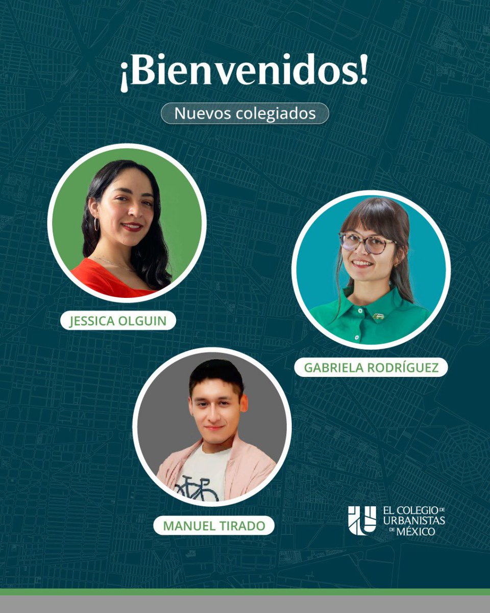 ¡Bienvenid@s, nuevos colegiados! ✨
El futuro de nuestras ciudades se construye con ustedes. Nos llena de entusiasmo contar con urbanistas jóvenes que aportan ideas frescas, perspectivas innovadoras y un compromiso real con el desarrollo urbano sostenible. 🌇 #ECUM