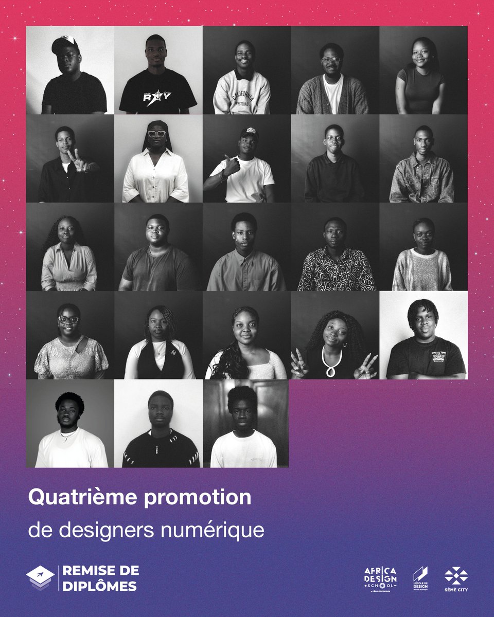 AfricaDesignSch's tweet image. Vendredi prochain, nous aurons l’immense plaisir de célébrer la réussite de nos étudiants qui s’apprêtent à recevoir leur diplôme après trois années de travail, et d’efforts.

Félicitations à la promotion 2022-2025 d’Africa Design School !

#AfricaDesignSchool #graduationday