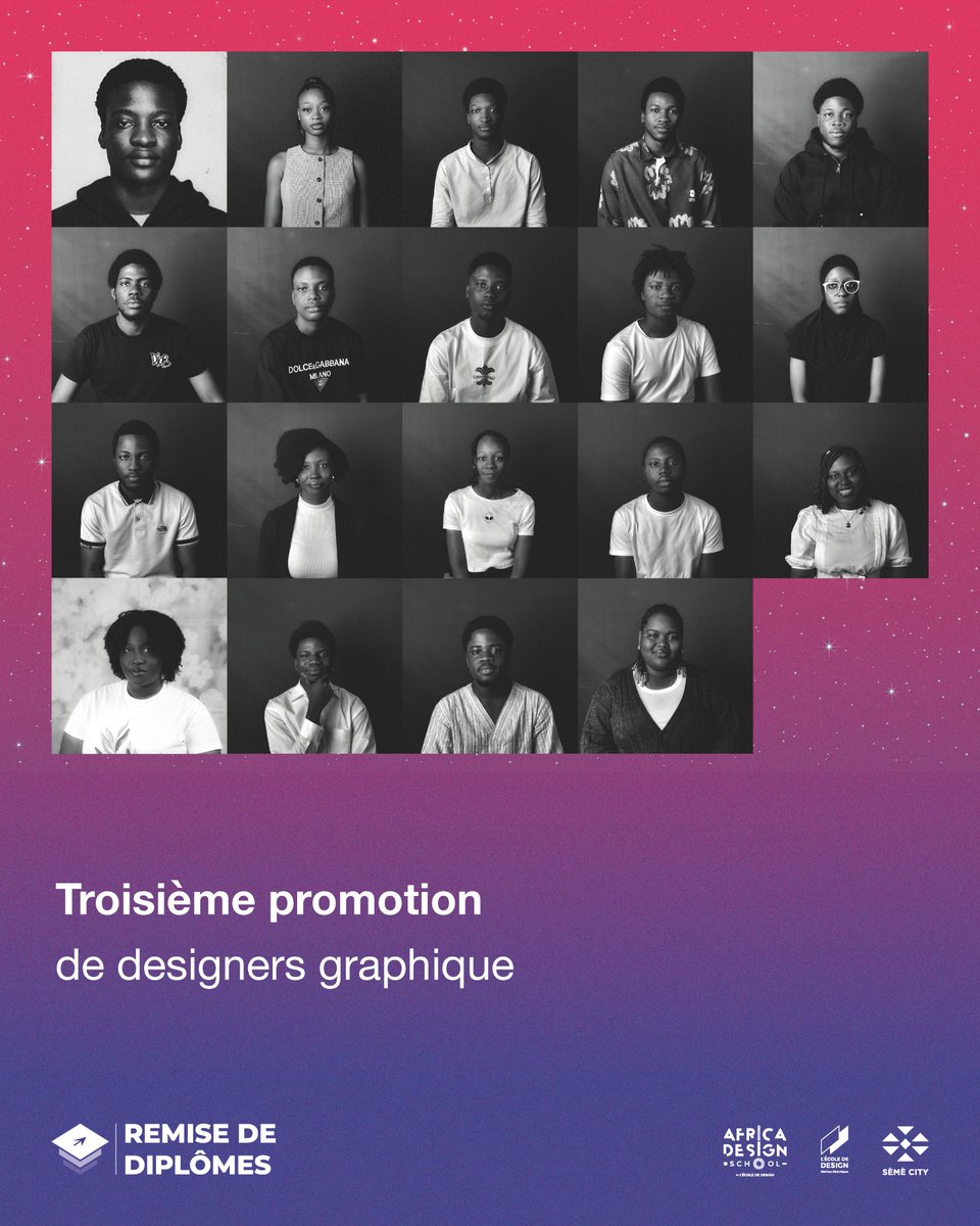 AfricaDesignSch's tweet image. Vendredi prochain, nous aurons l’immense plaisir de célébrer la réussite de nos étudiants qui s’apprêtent à recevoir leur diplôme après trois années de travail, et d’efforts.

Félicitations à la promotion 2022-2025 d’Africa Design School !

#AfricaDesignSchool #graduationday