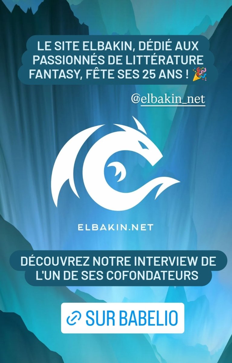 Merci <a href="/Babelio/">Babelio</a> de nous faire un petit coucou pour nos 25 ans ! 🎂 
Avec cet entretien avec <a href="/Gillossen/">Emmanuel Chastellière</a> à cette occasion !

babelio.com/article/1452/I…