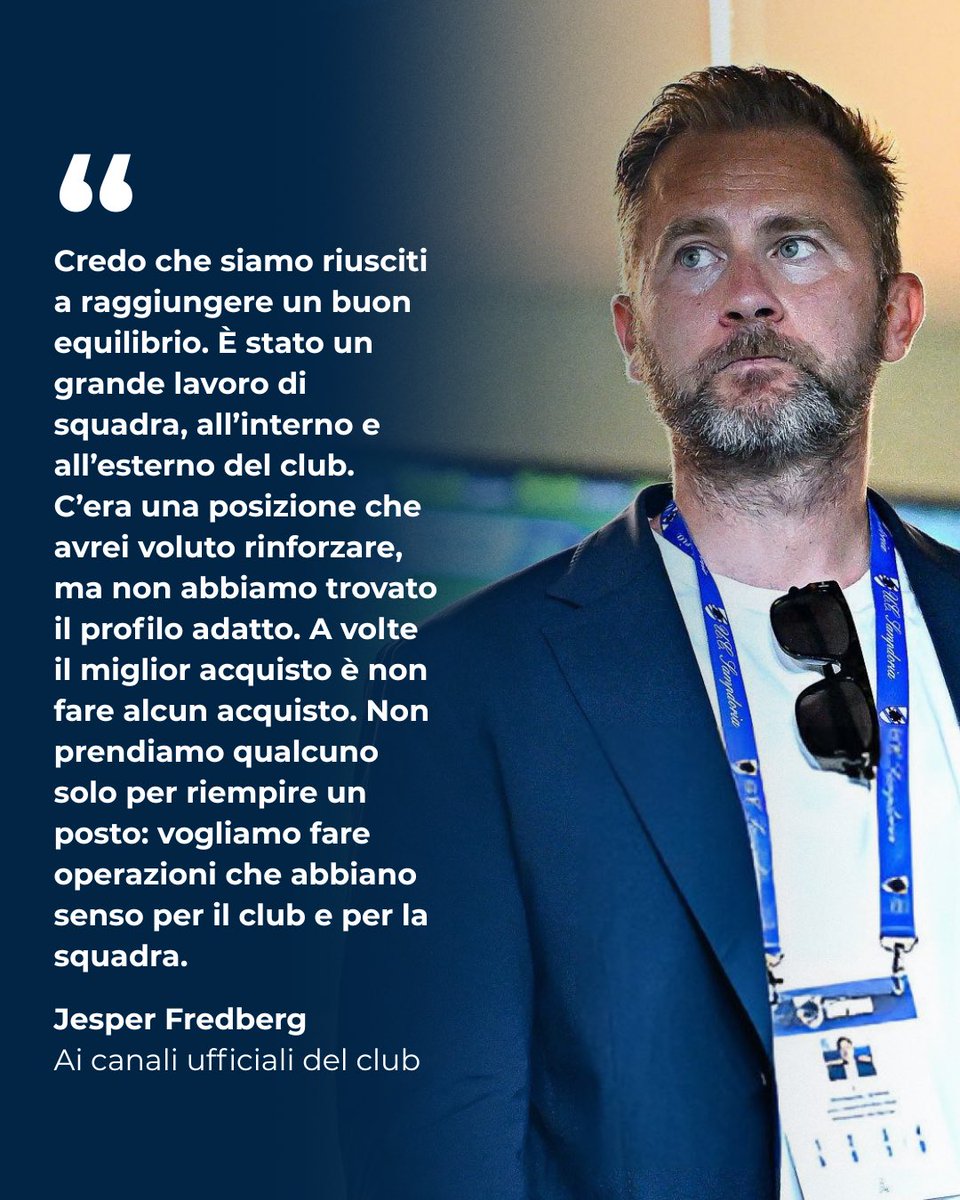 blucerchiatiart's tweet image. Così il CEO della Sampdoria Jesper Fredberg.

🏷️ #UCSampdoria #Blucerchiatiart #JesperFredberg #SerieBKT #ForzaDoria