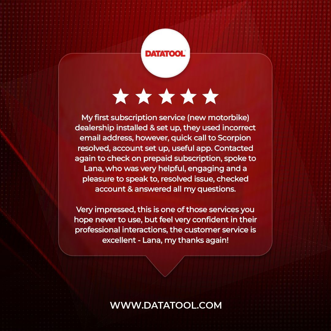 datatool's tweet image. Another fantastic 5 ⭐ review from a happy customer!

If you have any queries or concerns, please send us a message and a member of our team will be happy to help 📩