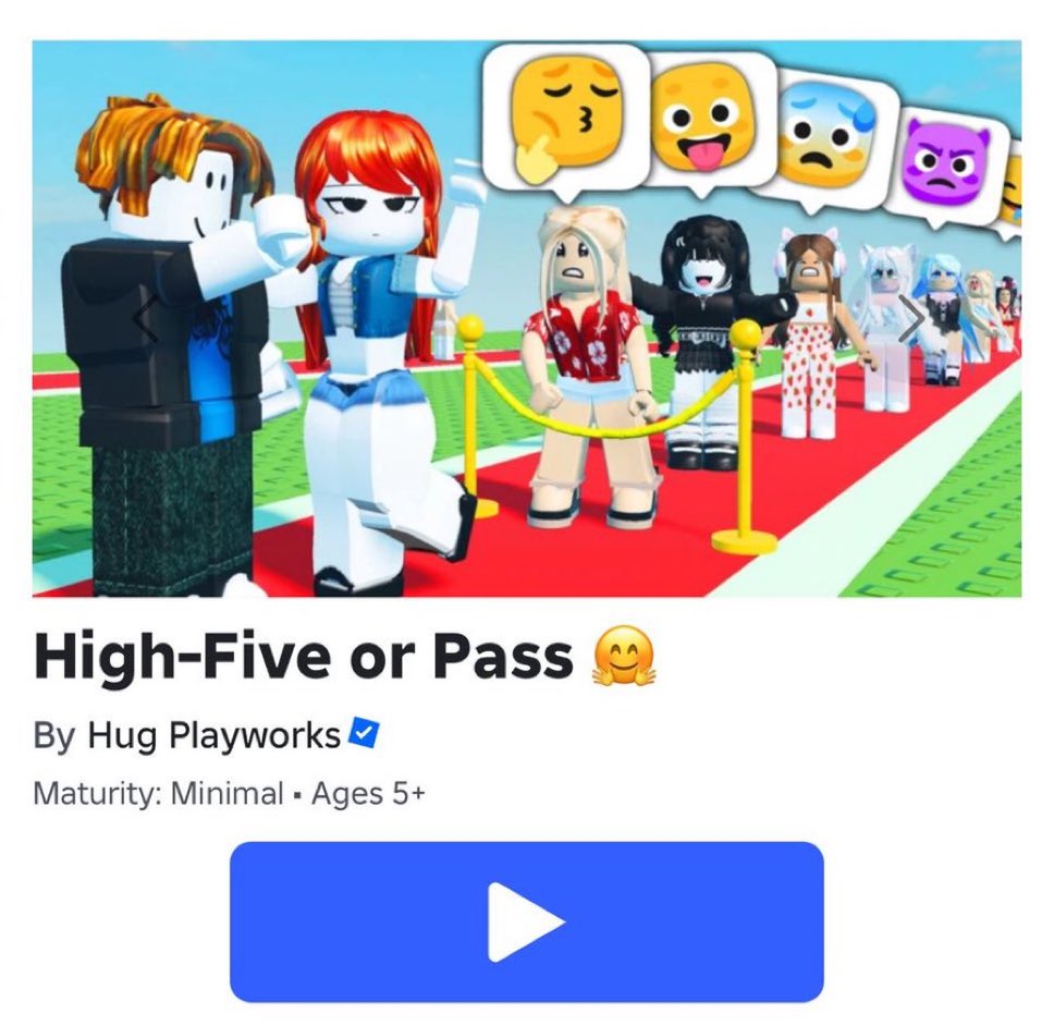 RealSchlep's tweet photo. @Roblox Why does Roblox allow smash or pass games for 5 and up? Some of these creators are verified on the platform https://t.co/oInRTLcVUE
