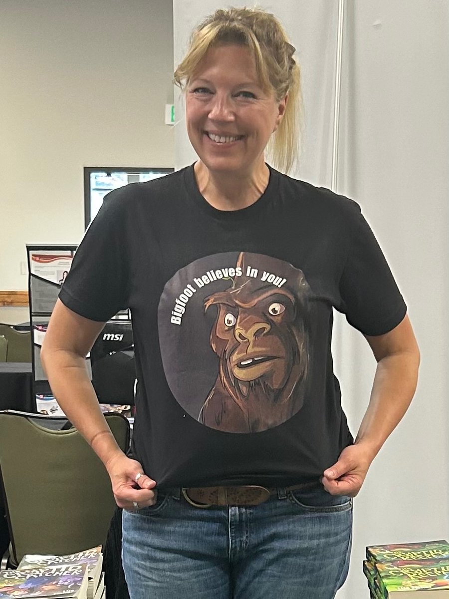 If you’re at the Colorado Association of Libraries conference, stop by and learn about my Cryptozoology for Kids presentation. 🦄 I’m handing out ‘Bigfoot believes in you’ stickers! 🐾