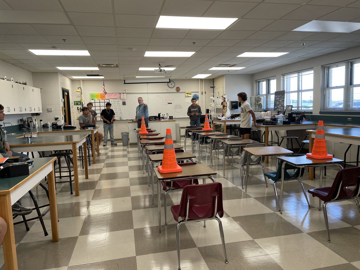 Mr. Nagy's Drone class practicing their flying skills!