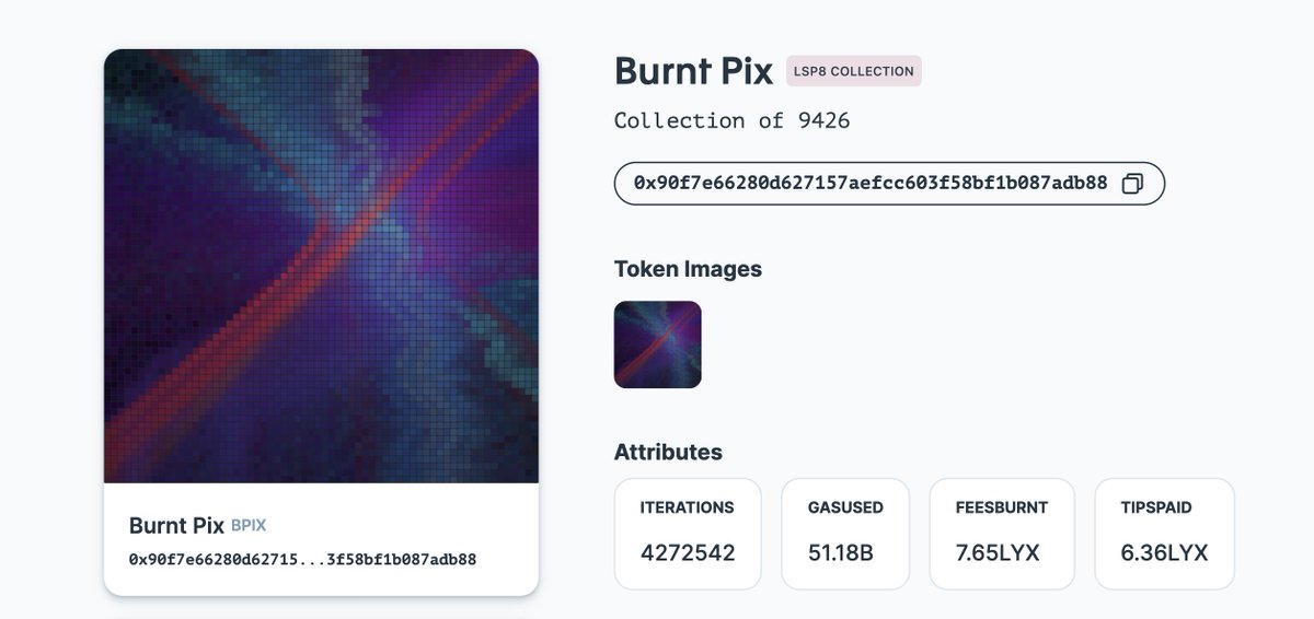 JeanCavallera's tweet image. 🖼️⛽️After a night and day of refining, I am putting a new BurntPix for sale on @_universalpage 
The &quot;Light escaping from the Black Hole&quot; 🕳️⚡️🌌

Finely refined to a unique number of iterations:
42 + 725 + 42 

Numbers that resonate in the #LUKSO ecosystem

Link to buy below 👇🏻