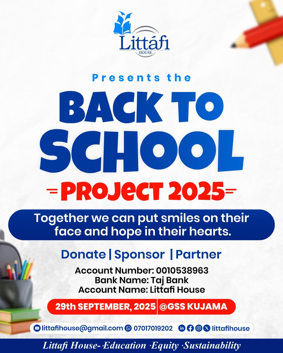 Every school supply counts! Thanks to the Plastics4Cash initiative, we're supporting GSS Kujama students in need. 
Let's come together to make a difference! Donate, sponsor, or partner with us today #backtoschool2025 #Education