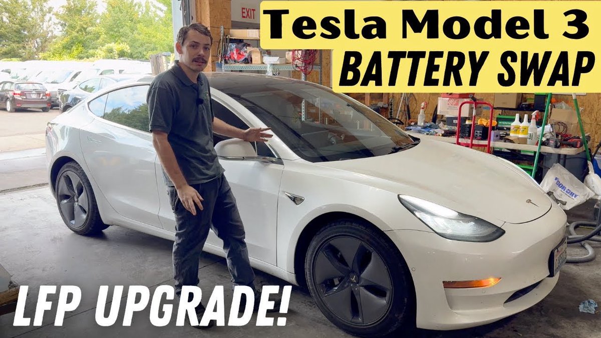 Tesla Model 3 Battery Swap Chemistry Change! NMC to LFP

youtu.be/Q0pZmNtqk_M