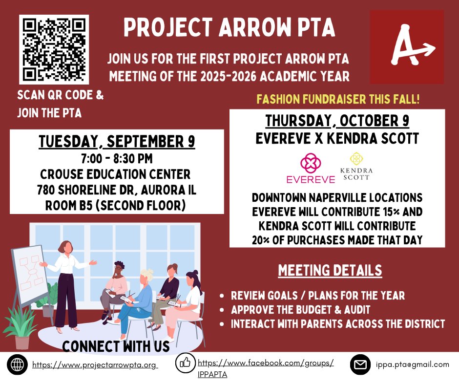 ✨ MARK YOUR CALENDAR! ✨
📅 Tuesday, September 9, 2025
⏰ 7:00 - 8:30 pm
📍 Crouse Education Center, Room B5

👉 Don’t forget to sign up for your PTA membership so you stay connected and up to date on all events and opportunities: ippapta.givebacks.com/shop