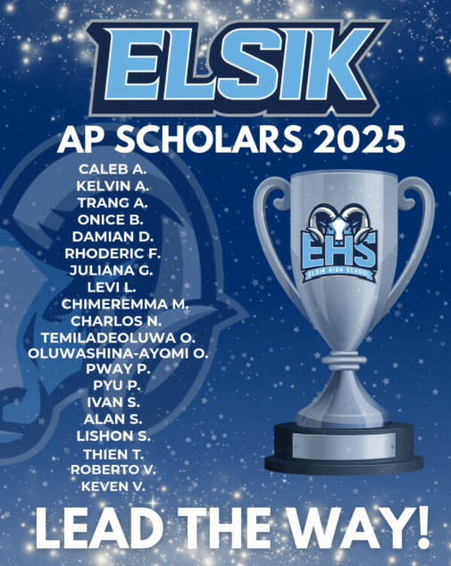Congratulations to the 2025 Elsik AP Scholars! #ExcellenceHonorSpirit #MightyRamProud