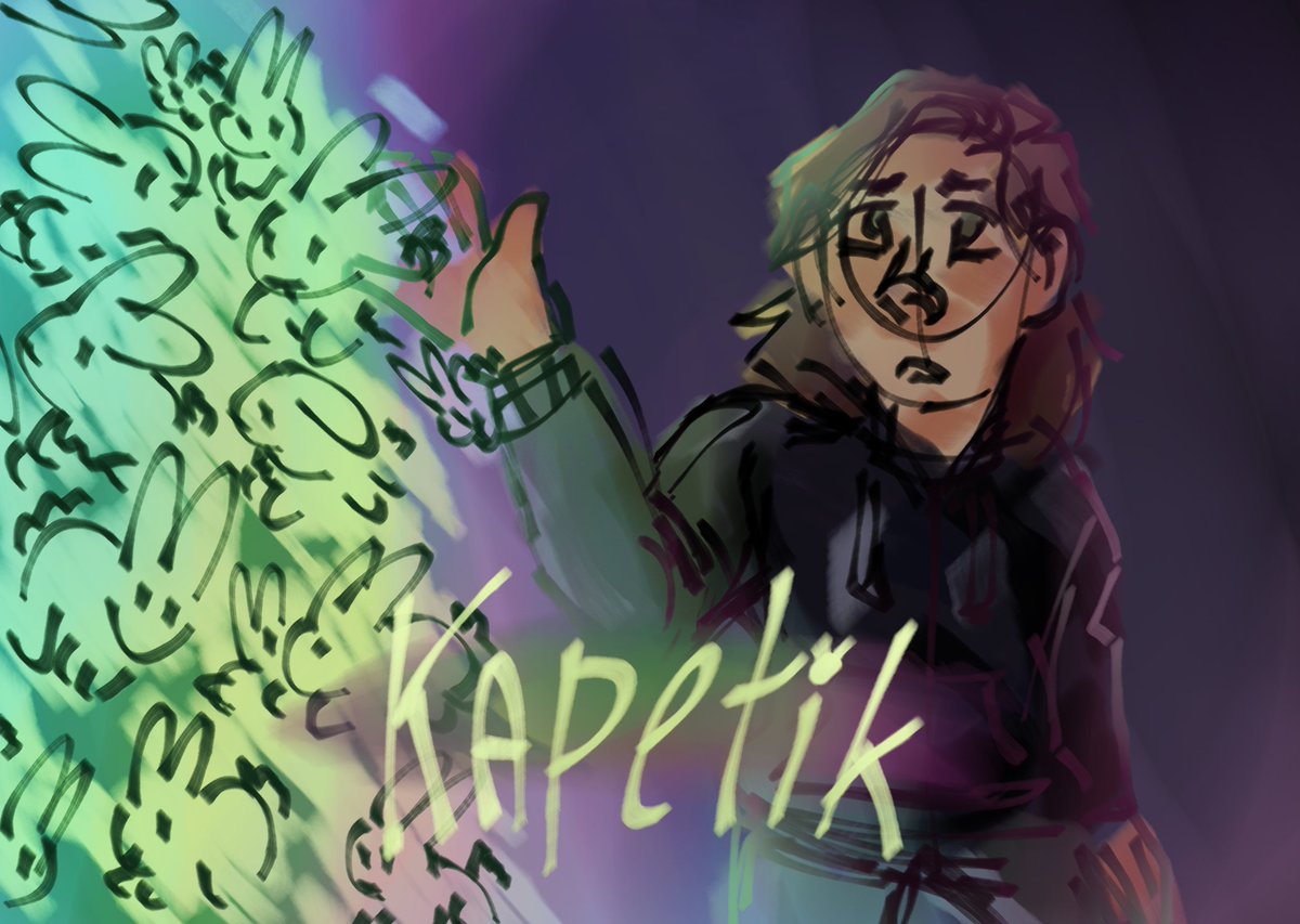 Just wanted to show my character Kapetik. I had a lot of ideas about this, and I finally decided to post it. I'm going to draw a comic someday🐇💚💫
#OC #originalcharacterart #digitalart