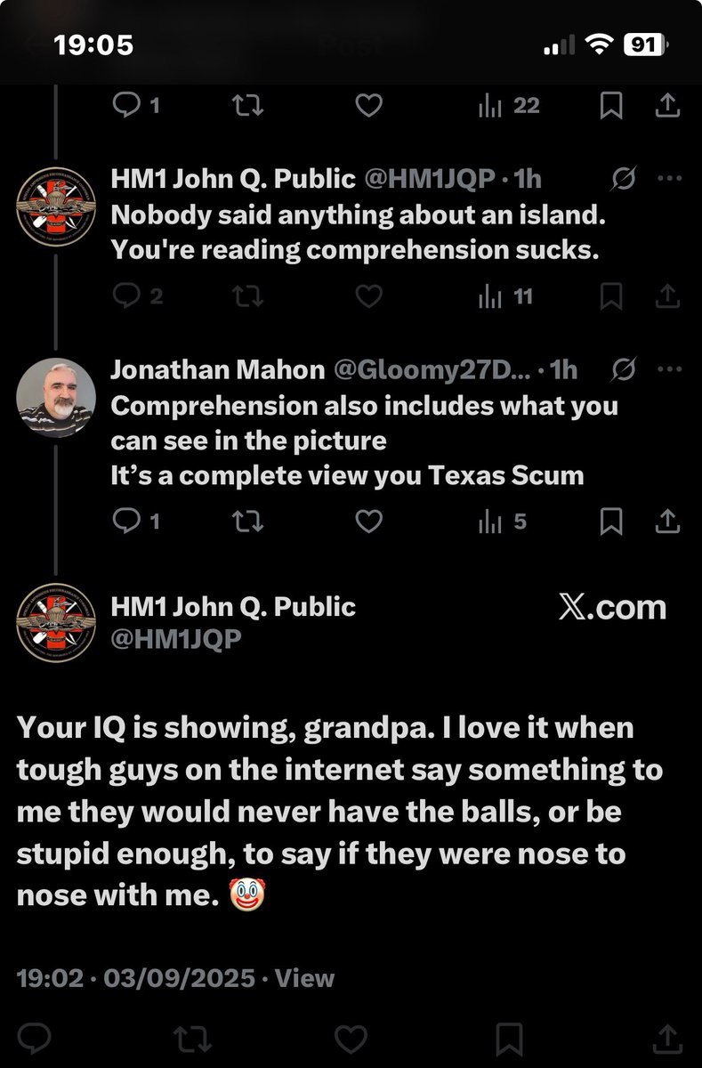 @ HM1JQP - gotta love cowards such as this the post and blockers.
Absolute Filth.