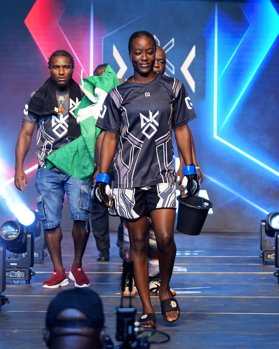 TheAKOShow's tweet photo. The Slayer Rises 🔥🇳🇬

Young, ambitious, and fearless Jane Osigwe represents the bright future of Nigerian women’s MMA. A true warrior with heart, grit, and the drive to reach the very top.

💬 Show some love and respect for The Slayer in the comments 👇

#AKO10 #JaneOsigwe #TheSlayer #AfricanKnockout #MMAAfrica #FightNight #AKOChampionship #Nigeria #WomensMMA #Portharcourt #WomenInMMA #Abuja