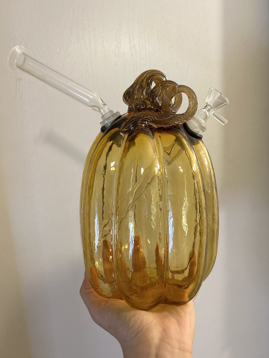 Look at my pumpkin bong!
