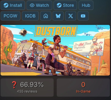 0 people are playing Dustborn.