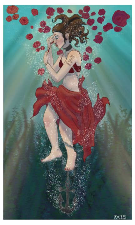 Art of the Day! "Drowning in your love". Buy at: ArtPal.com/destindraws?i=…