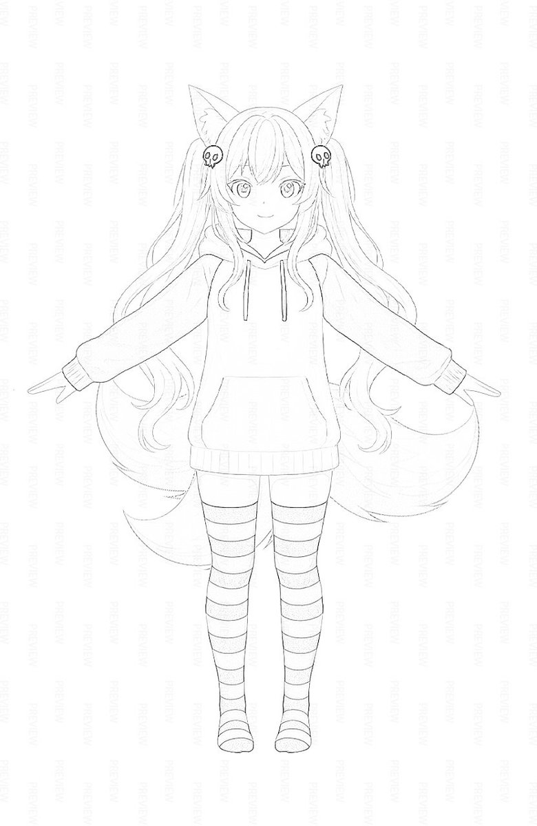 Greeting Fams!! The journey’s just starting with, <a href="/SnuggleDaQueen/">Snuggle Queen</a> ^^ Fox hoodie supremacy is real :3 She’s only in sketch form rn ~ wait till she comes alive >.< In the meantime, make sure to hang out on her streams >.> twitch.tv/snuggledaqueen