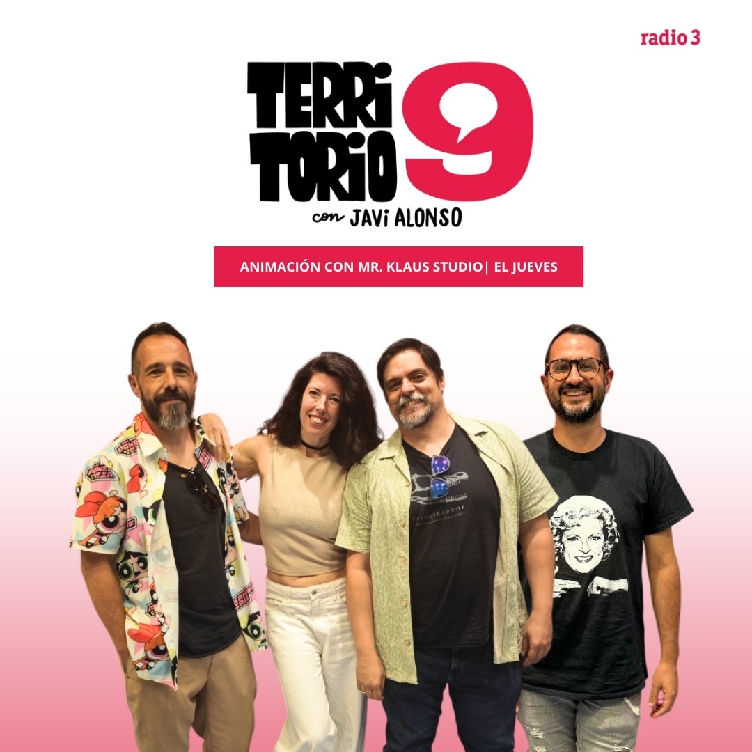 Territorio 9 📚🗨️📻 (@territorio9_r3) on Twitter photo 🚨 Disponible el #podcast de <a href="/radio3_rne/">Radio 3</a>
➡️ Hablamos de animación con Dune Blanco, Salba Combé y Javi Peces de <a href="/MrKlaus_Studio/">Mr. Klaus Animation Studio</a> 📽️
➡️ La sección de <a href="/eljueves/">El Jueves</a> con <a href="/igor_f_f/">Igor Fernández</a>, <a href="/JJCuerda/">Juanjo Cuerda</a> y <a href="/TrickyTrapper/">Álvaro Terán</a> 🤡
➡️ <a href="/feminetas1/">femiñetas</a> con Flor Coll ♀️📚
🔗 rtve.es/a/16715966/ 🚨 Disponible el #podcast de <a href="/radio3_rne/">Radio 3</a>
➡️ Hablamos de animación con Dune Blanco, Salba Combé y Javi Peces de <a href="/MrKlaus_Studio/">Mr. Klaus Animation Studio</a> 📽️
➡️ La sección de <a href="/eljueves/">El Jueves</a> con <a href="/igor_f_f/">Igor Fernández</a>, <a href="/JJCuerda/">Juanjo Cuerda</a> y <a href="/TrickyTrapper/">Álvaro Terán</a> 🤡
➡️ <a href="/feminetas1/">femiñetas</a> con Flor Coll ♀️📚
🔗 rtve.es/a/16715966/