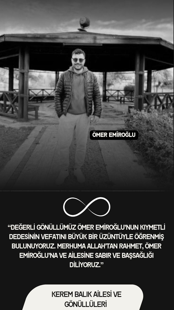 Değerli Gönüllümüz Ömer Emiroğlu'nun Yakınını kaybetmenin derin hüznünü paylaşıyor, sabır ve başsağlığı diliyoruz."🙏🏻
<a href="/omersncc/">🎈Ömer</a>