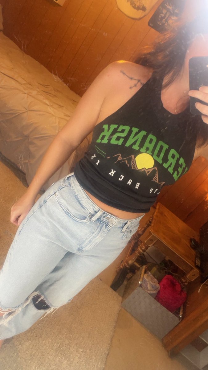 blakelyhere's tweet photo. Sorry I can’t go. I’m turning all of my tshirts into halter tops. https://t.co/1FtTXAlPNv