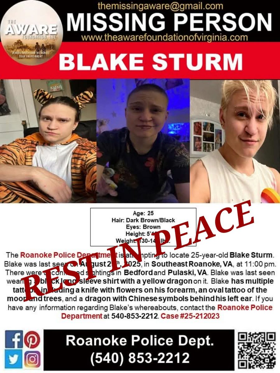 UPDATE: It is with great sorrow that we announce the passing of Blake Sturm. Please keep the family in your thoughts and prayers.  #TheAWAREFoundationInc