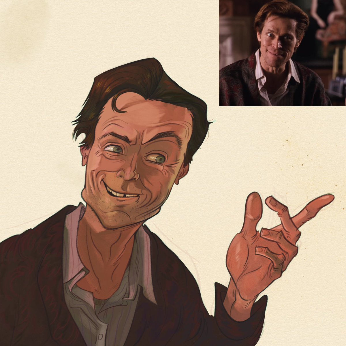 🗣COWARD!!
 It was supposed to be a sketch, but I just keep going with this drawing of Willem Defoe 
#spiderman #willemdafoe