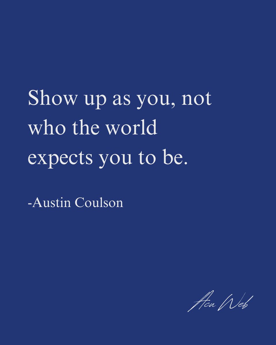 ACUWebServices's tweet image. Show up authentically. The world doesn’t need another copy — it needs you.

#ACUWeb #Authenticity #Leadership #BusinessMindset #EntrepreneurLife #AustinCoulson