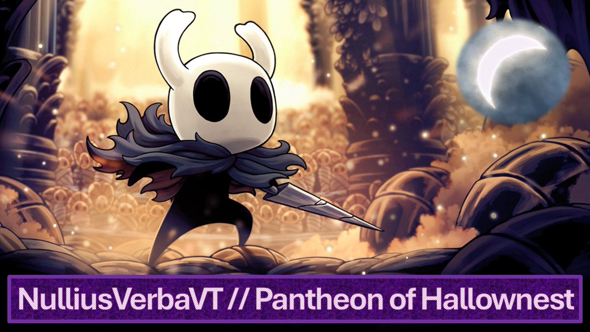 🚨LIVE RIGHT NOW🚨

Ready or not, here comes my hardest challenge yet: Pantheon 5. Will we finally win before Silksong, or face bitter and total defeat?

🟪twitch.tv/nullius_verba🟪
🟥youtube.com/watch?v=PhB4_Z…🟥

Only one way to find out: come in and find out. :)